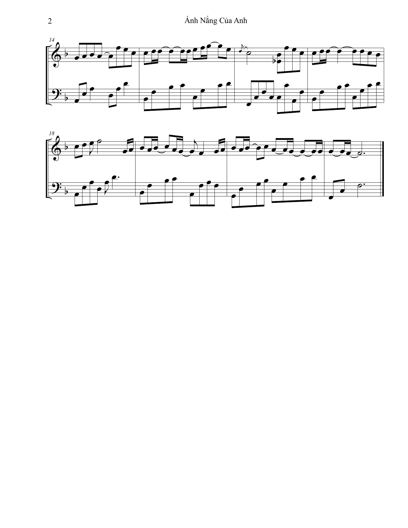 Anh Nang Cua Anh Duc Phuc Piano Sheet – page 2