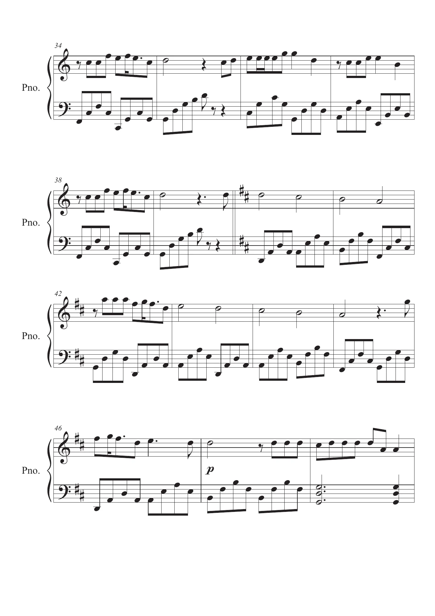 Beautiful In White Score – page 3
