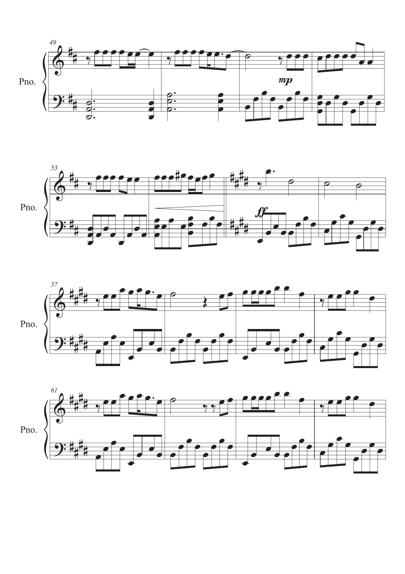 Beautiful In White Score – page 4