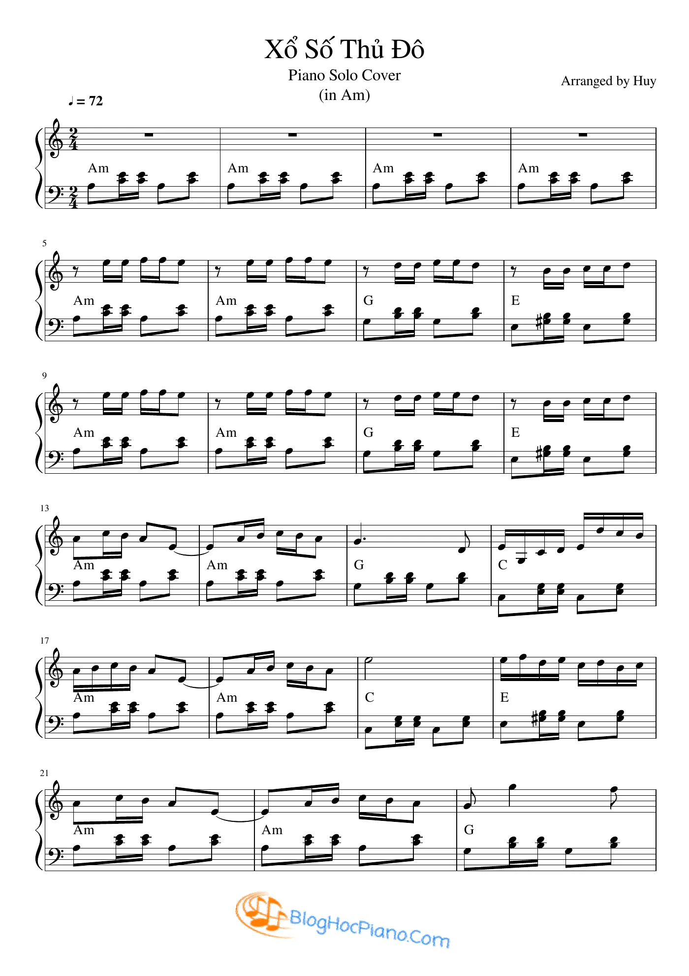 Bloghocpiano.com Xo So Thu Do Piano Solo – trang 1