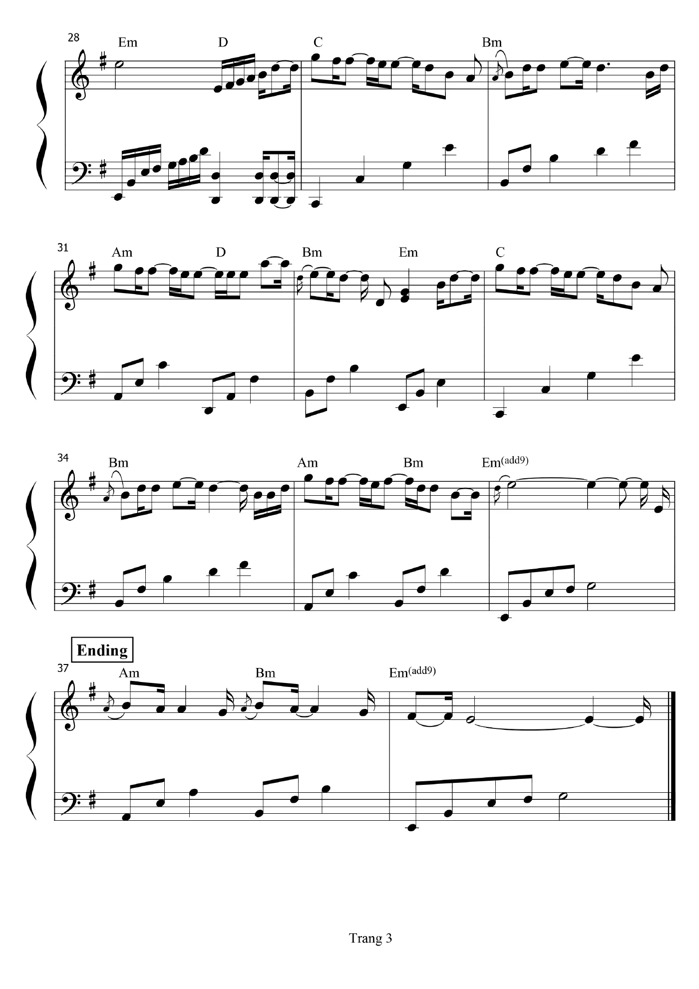 Cham Khe Tim Anh Mot Chut Thoi.PianoSheet – page 3