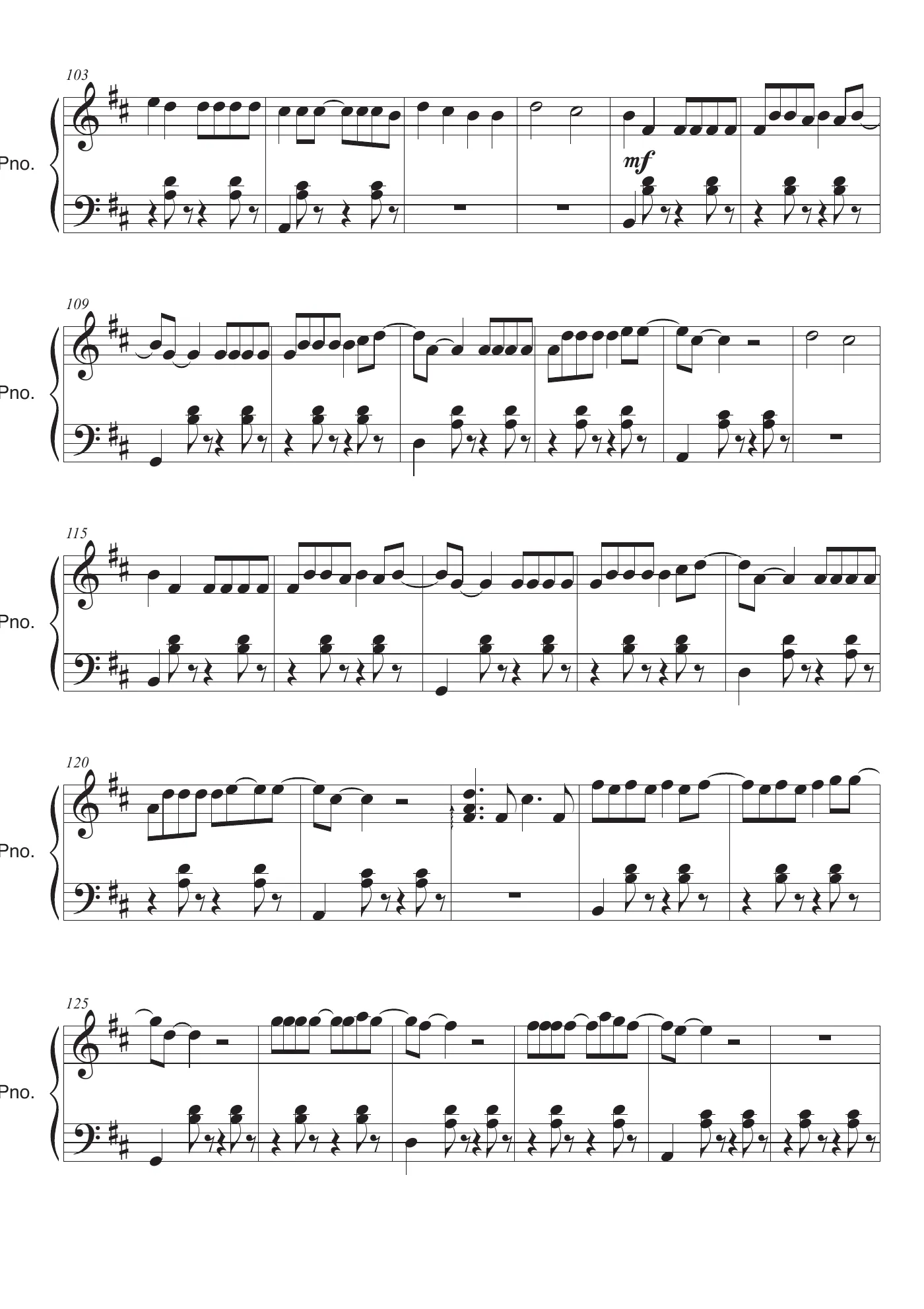 Despacito Score – trang 5
