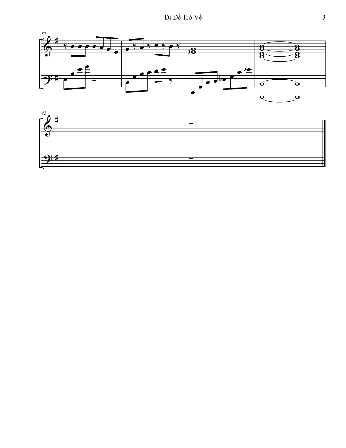 Di De Tro Ve Soobin Piano Sheet – trang 3