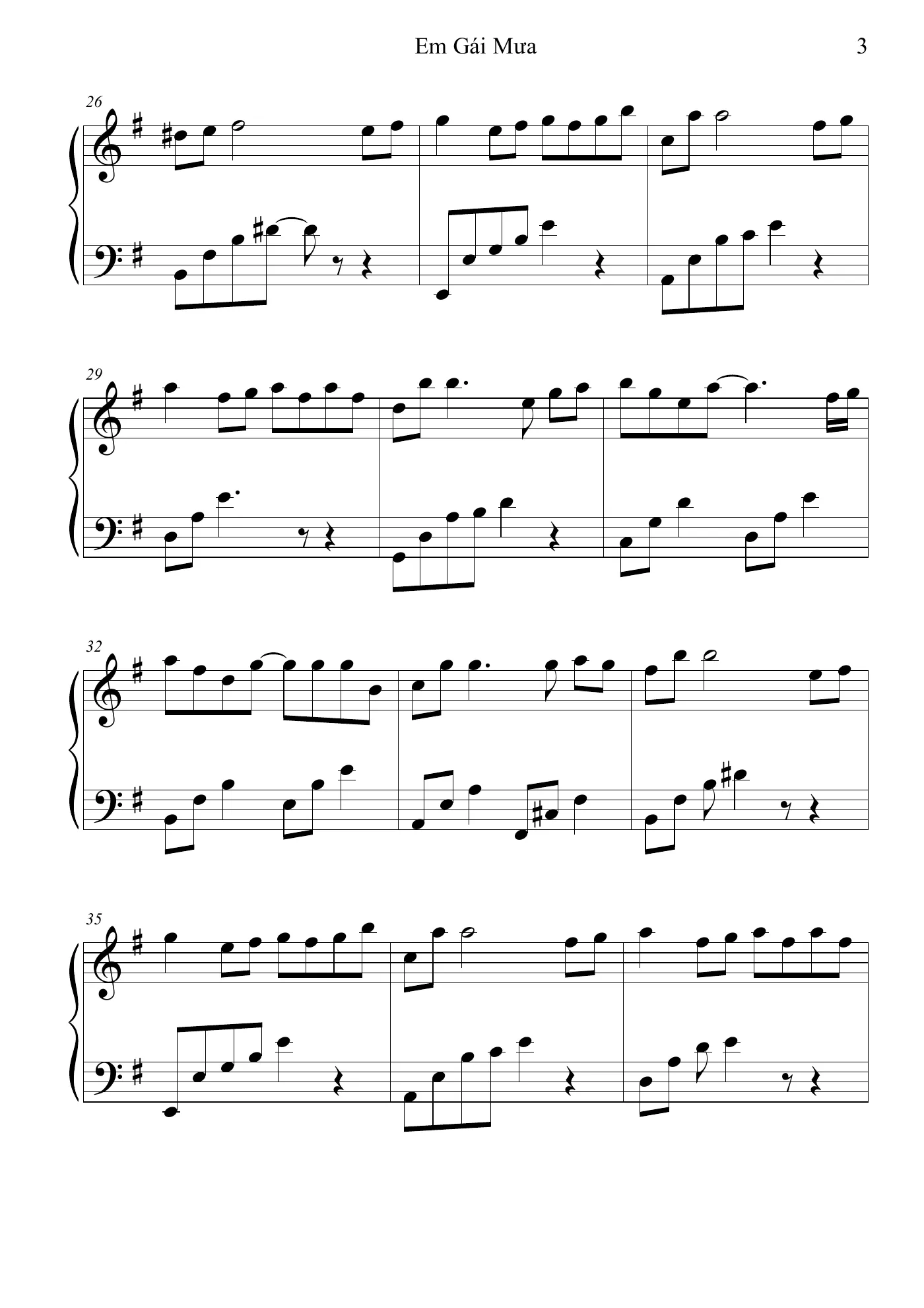Em Gai Mua Piano Sheet – page 3