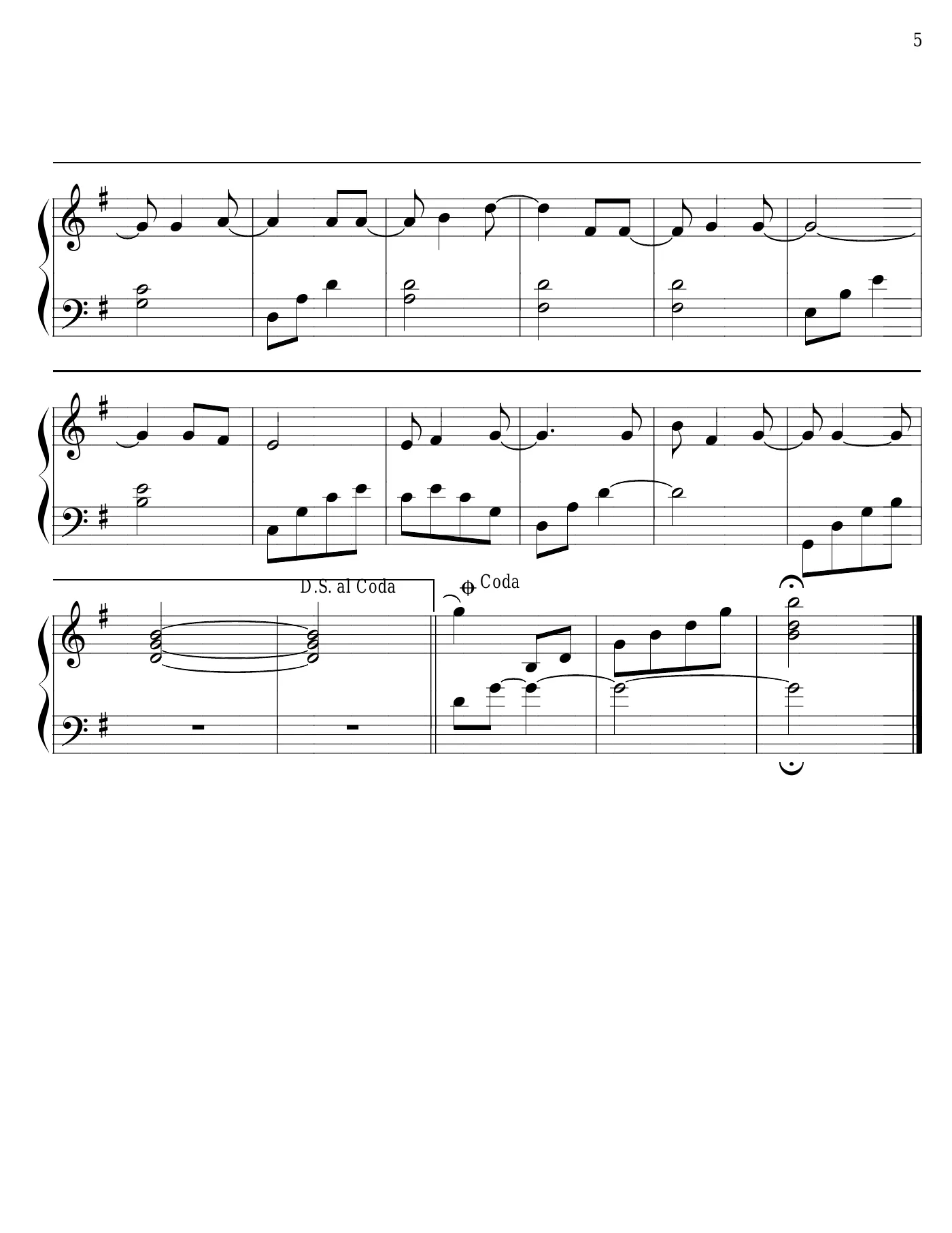 Giac mo than tien piano sheet – page 5