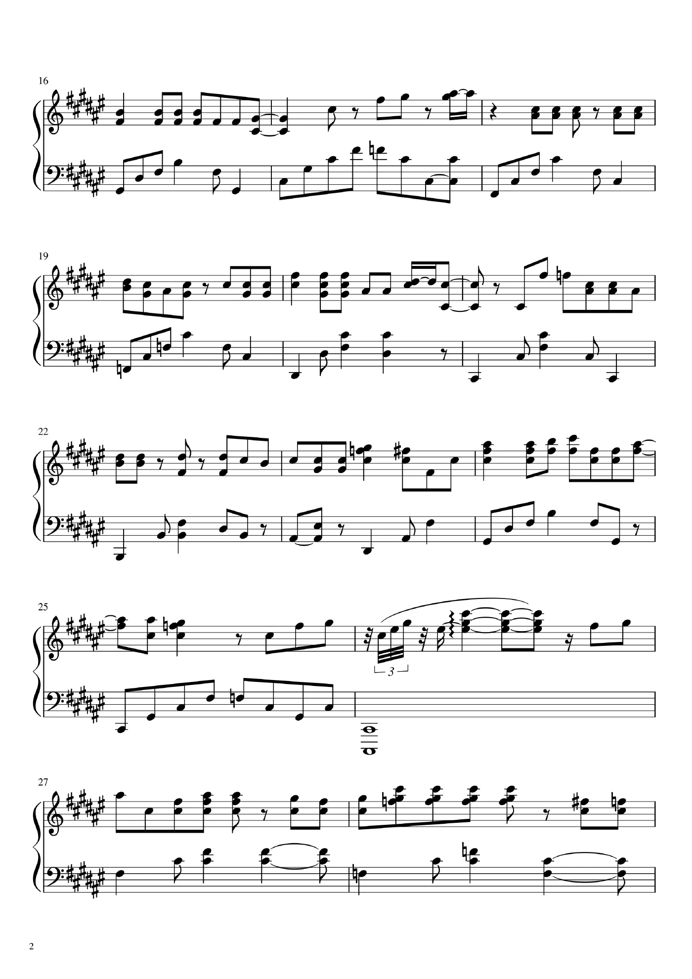 Hoc Tieng Meo Keu Piano Sheet – page 2