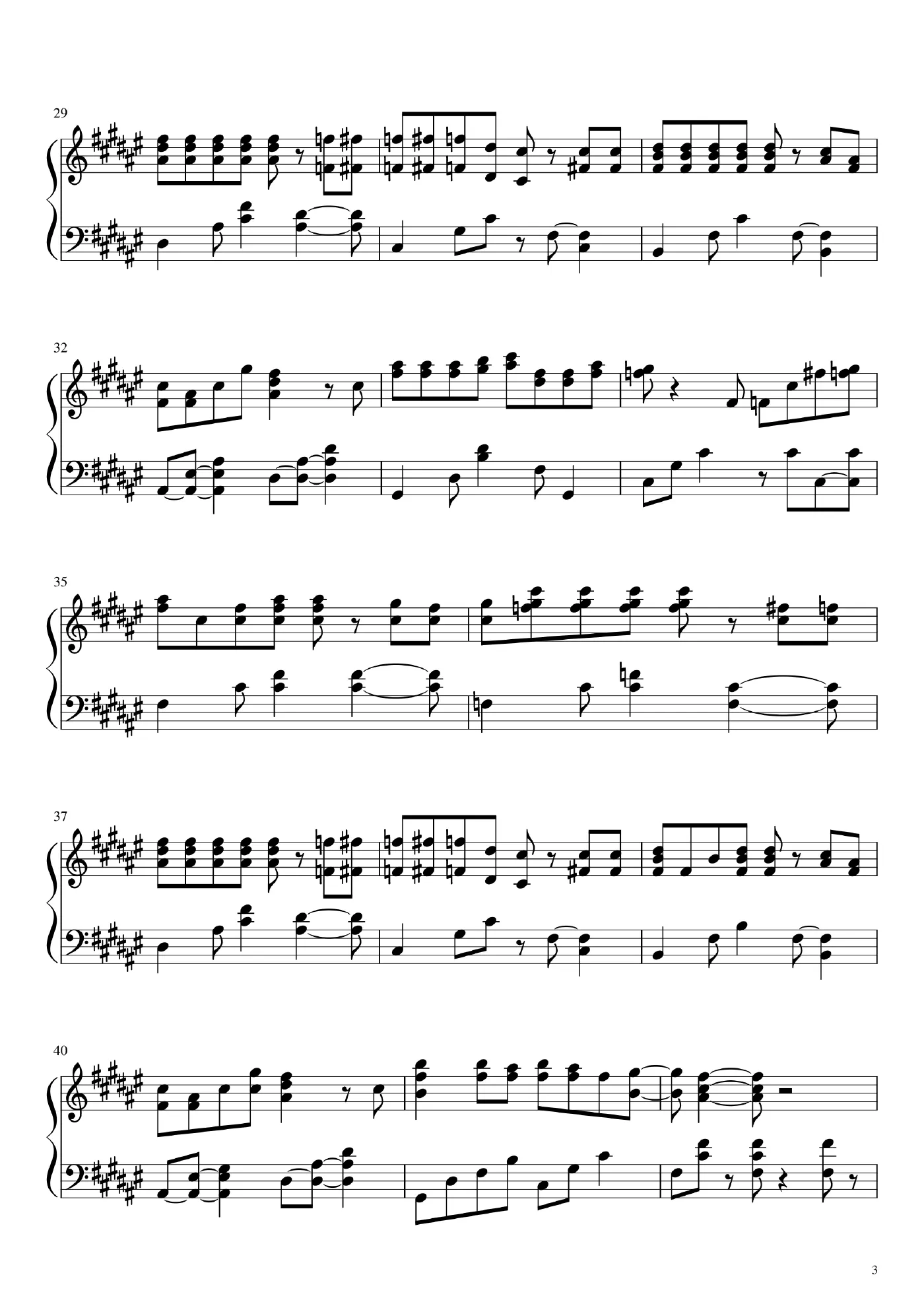 Hoc Tieng Meo Keu Piano Sheet – page 3