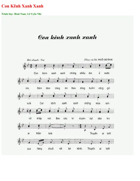 Hợp Âm bài hát Con Kênh .. – page 1