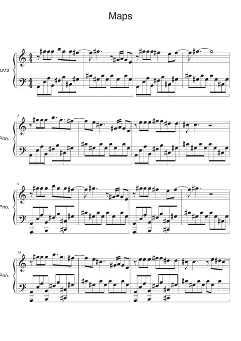 Maps Score – page 1
