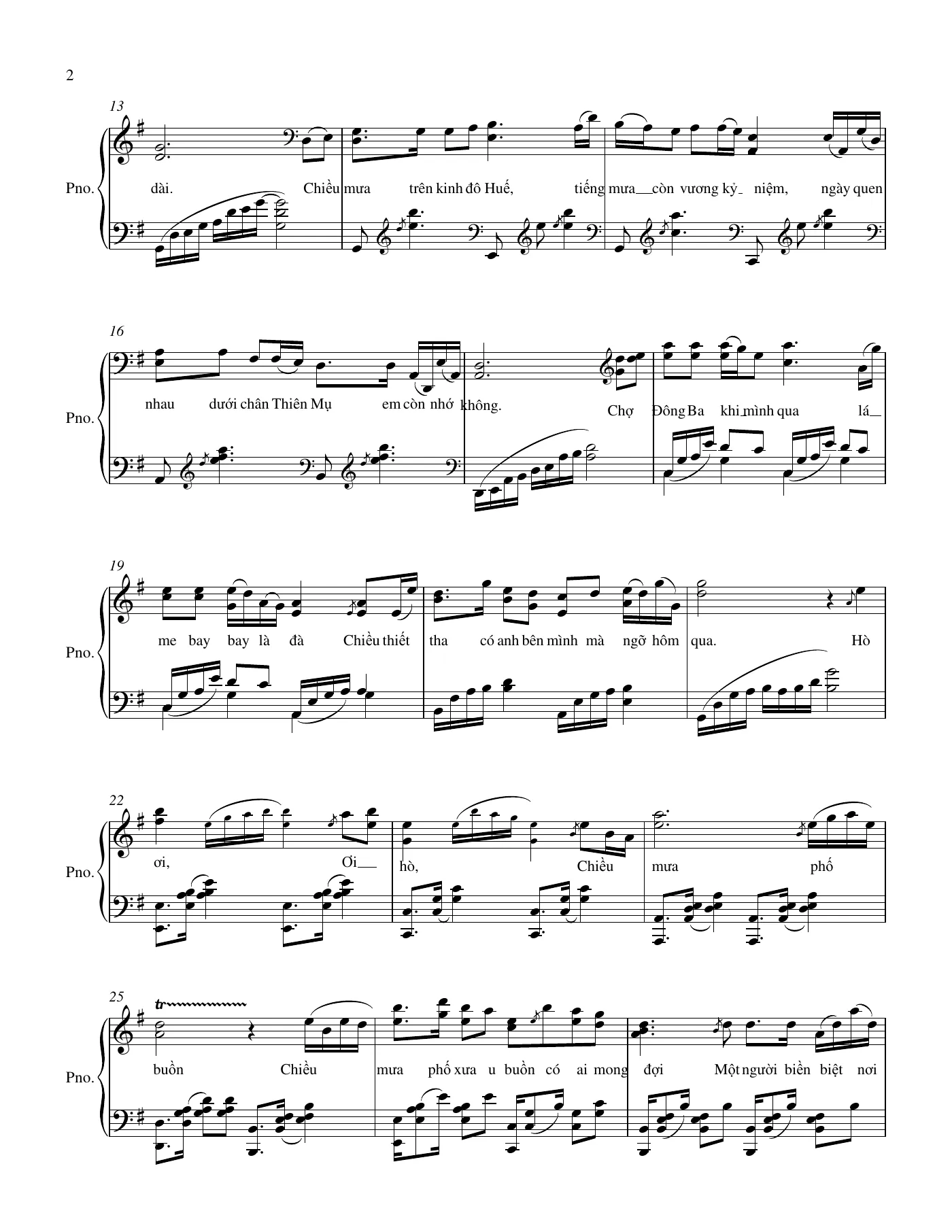Mua Trên Phô Huê piano – trang 2
