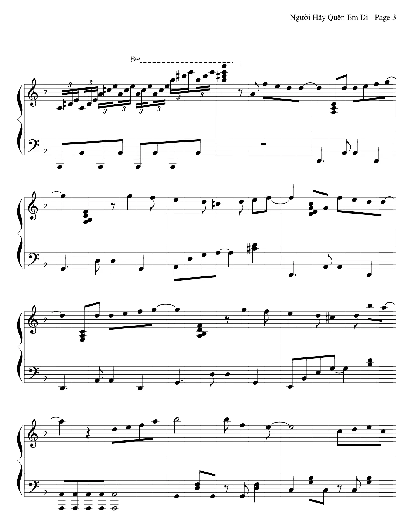 Nguoi Hay Quen Em Di Piano solo – page 3