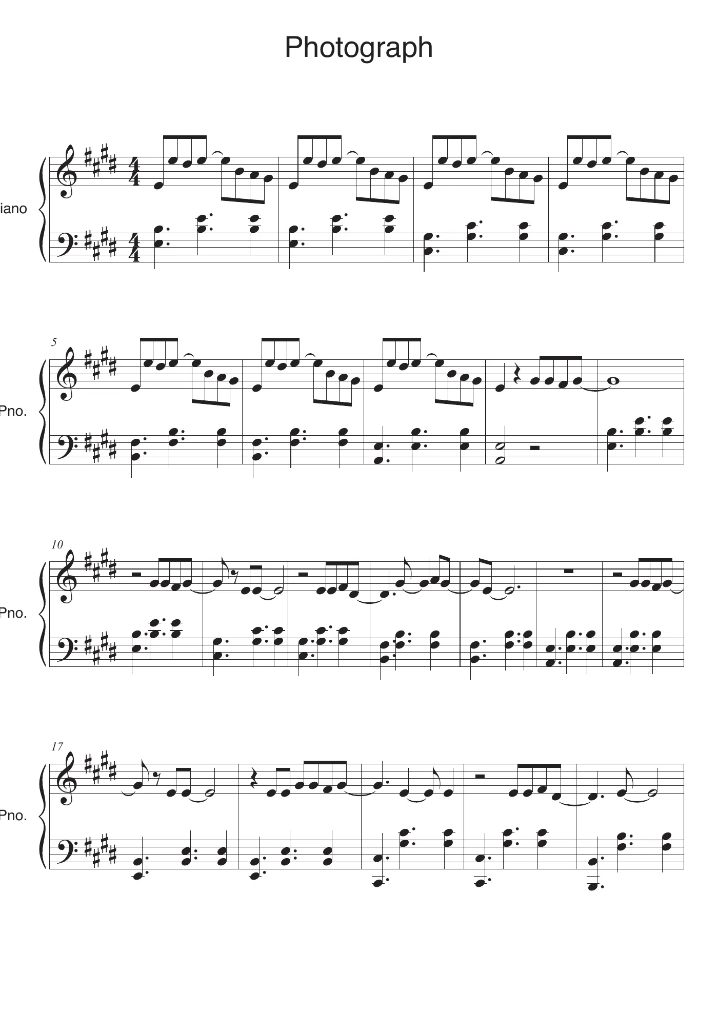 Photograph Score – page 1
