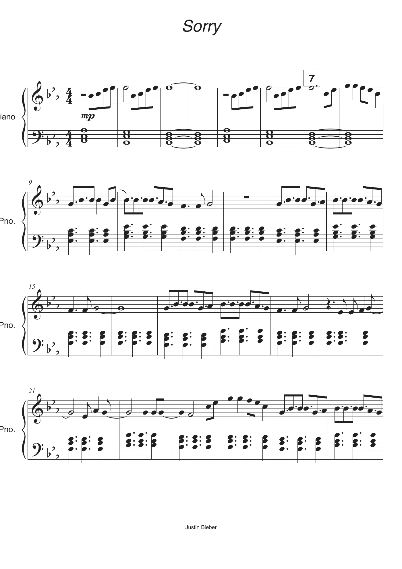 Sorry Score – page 1