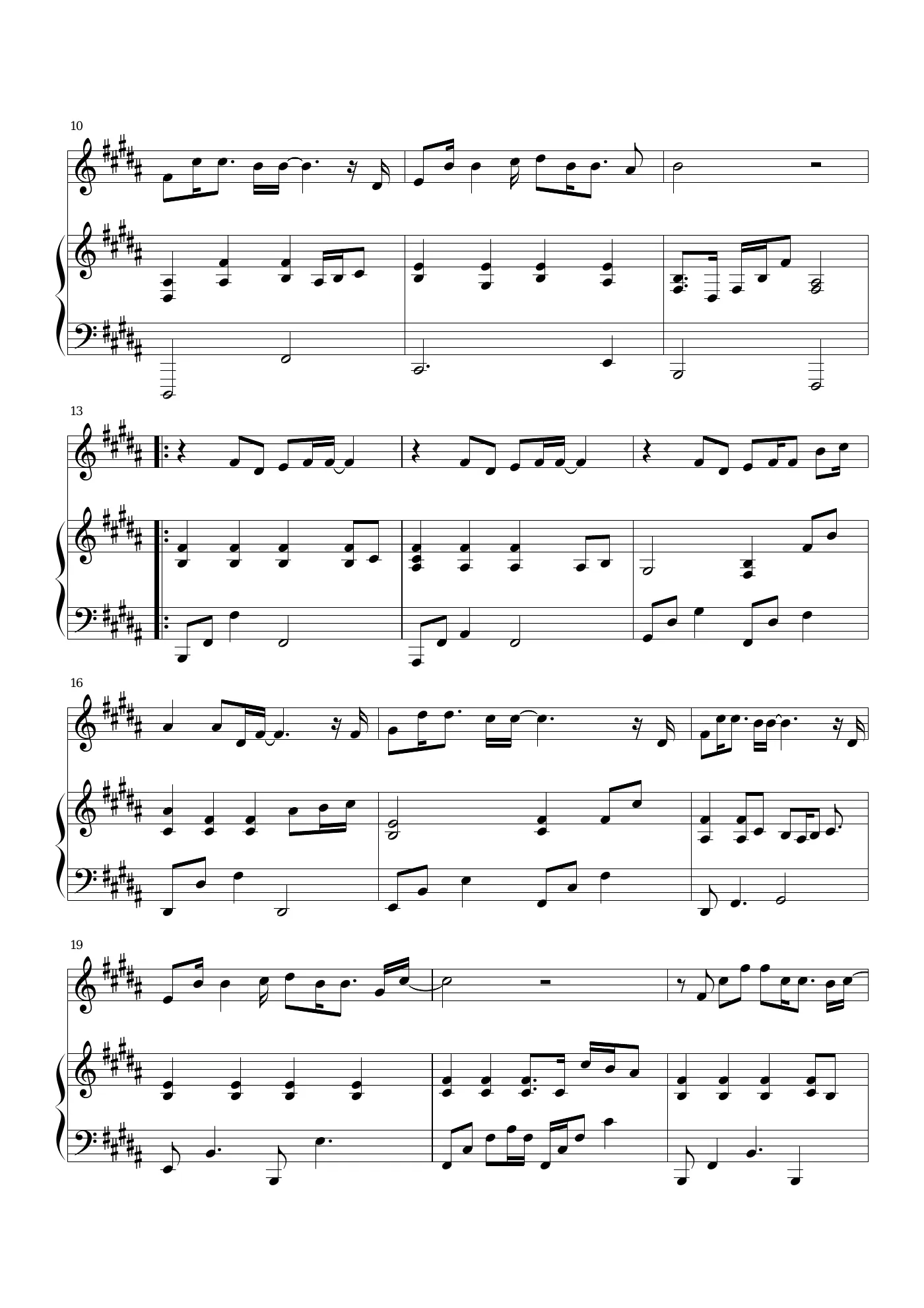 toi da yeu mot thien than piano sheet – page 2