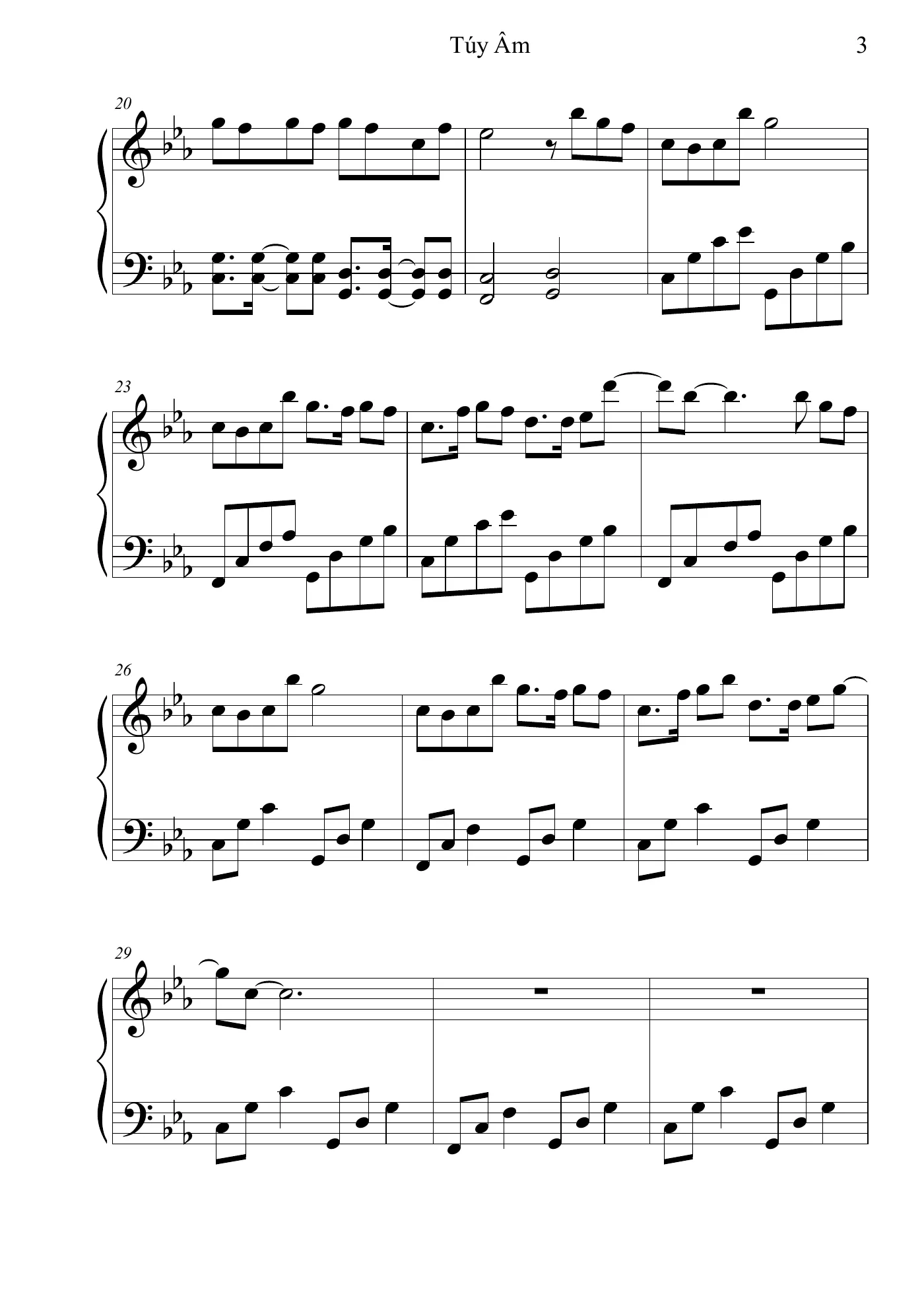 Tuy Am Piano Sheet – page 3